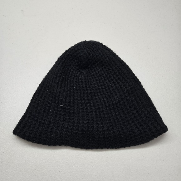 Cotton On Men Beanie ONE SIZE Black Knit Foldover Acrylic - Picture 6 of 8